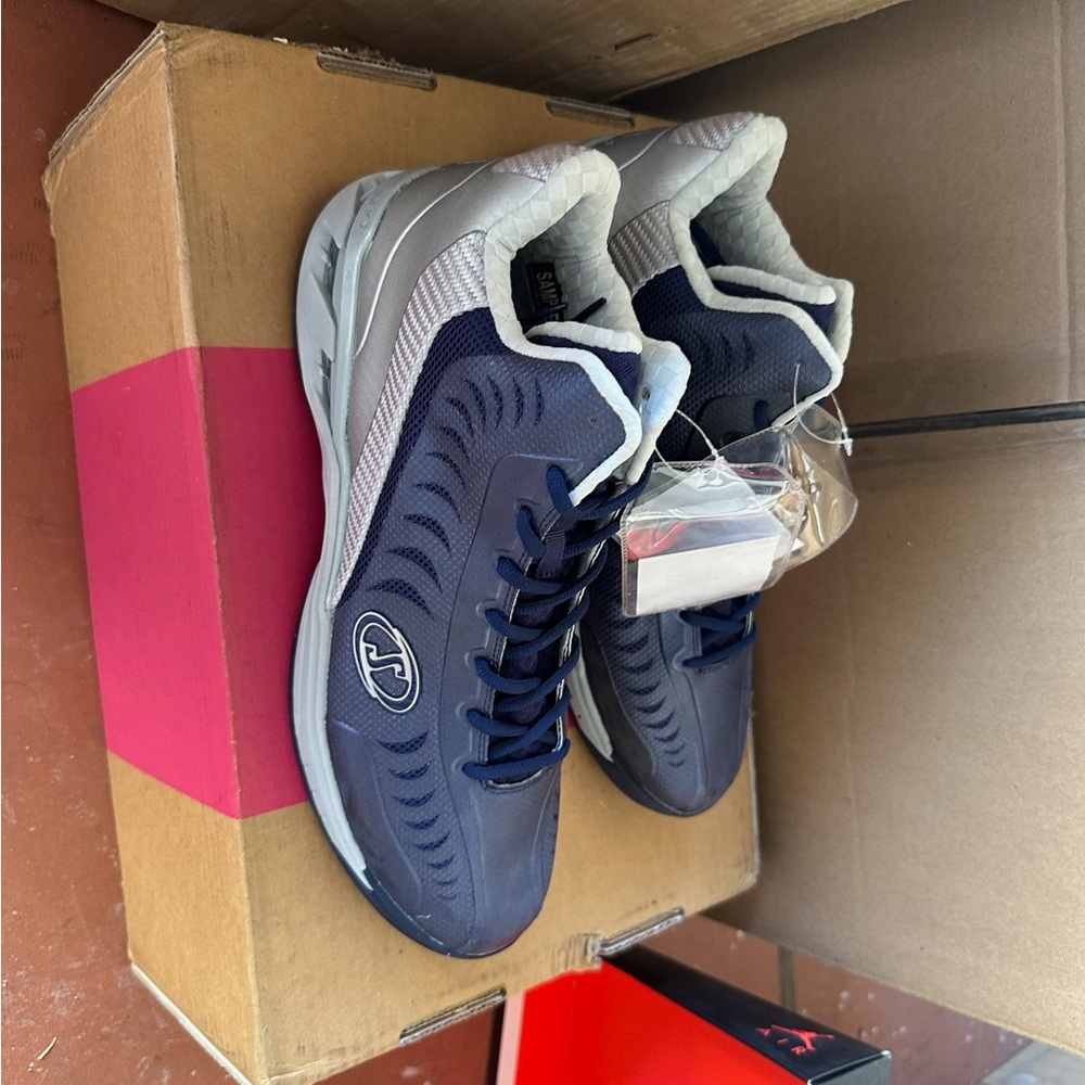 Spalding Navy and Gray Athletic Shoes